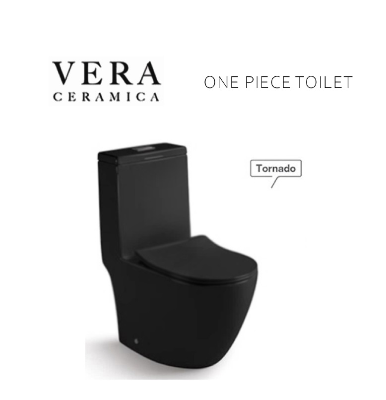 VERA A032T MATT BLACK RIMLESS TORNADO WC